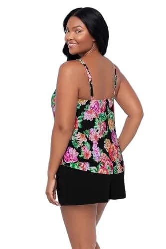 Trimshaper Womens Full Tummy Control Hank Swim Romper with Removable Cups and Adjustable Straps | Flattering Fit & Support (70-120 chars) thumbnail 2