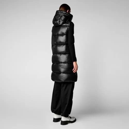 Save The Duck Iria Long Hooded Puffer Vest | Animal-Free Down, Windproof & Water-Resistant (70-120c) thumbnail 4