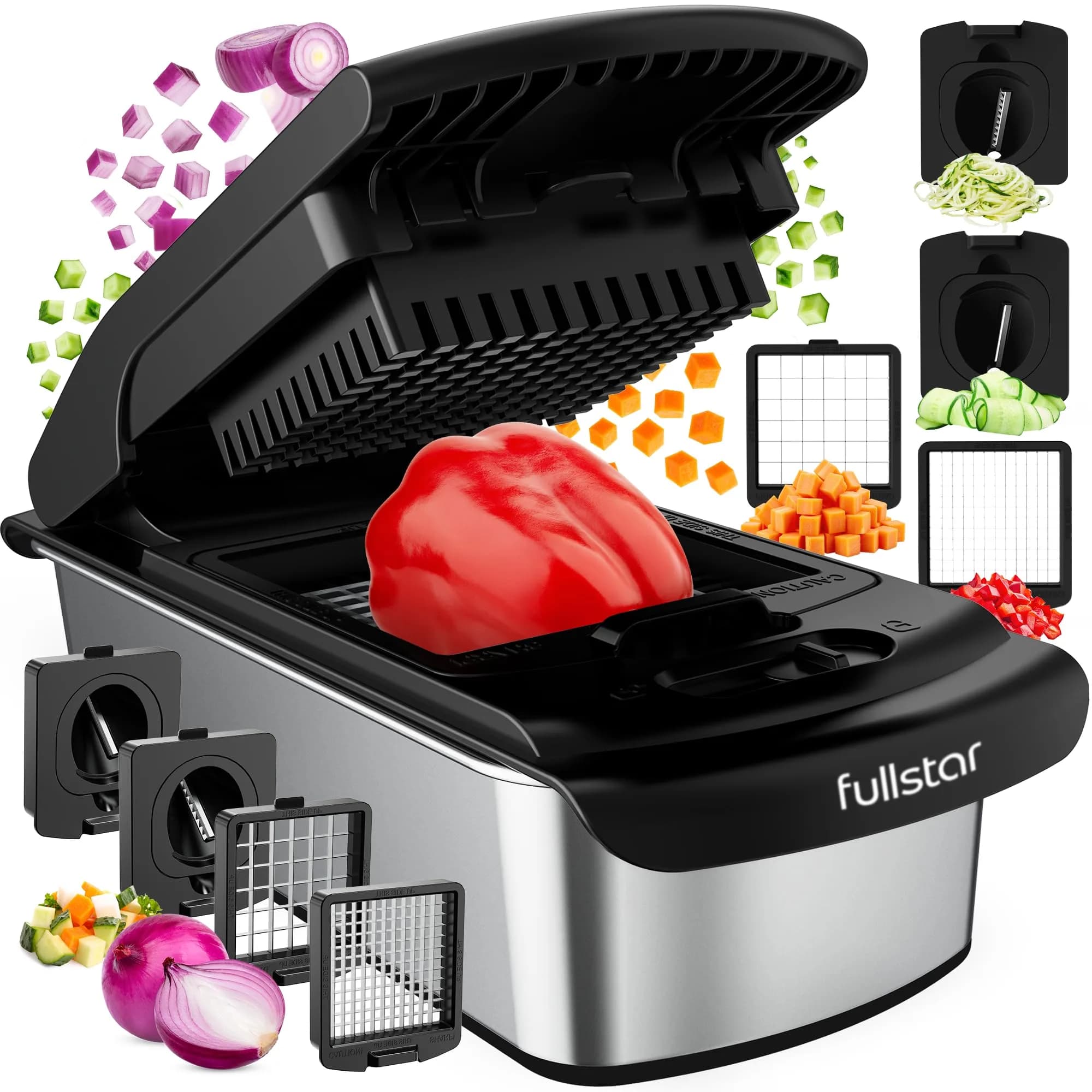 Fullstar Pro Original Vegetable Chopper & Spiralizer 1.2L (5 Cups) | Quick Kitchen Prep Tool - main product image