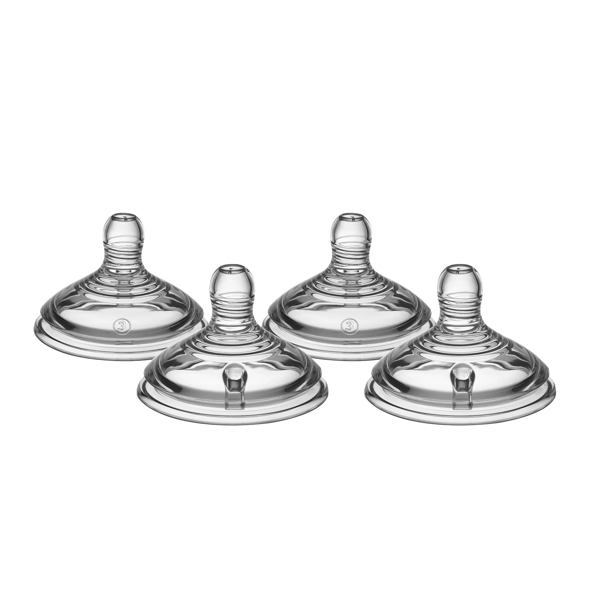 Tommee Tippee Natural Start Bottle Nipples Fast Flow 4 Count (Pack of 4) | Breast-Like Silicone for Natural Latch - main product image