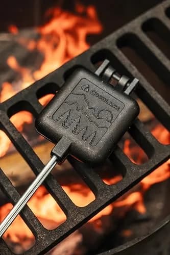 Coghlan's Cast Iron Camp Cooker - Pre-Seasoned Pie Iron Sandwich Maker with Heat-Resistant Handles thumbnail 2