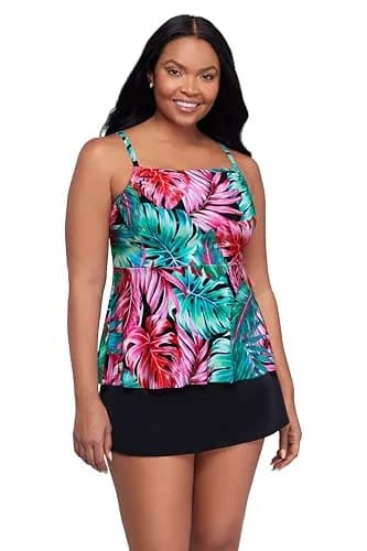 Trimshaper Womens Adjustable Terri Swim Tankini with Bra Back Closure and Removable Cups | Versatile, Supportive & Flattering (70-120 chars) thumbnail 1