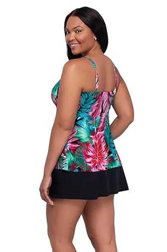 Trimshaper Womens Adjustable Terri Swim Tankini with Bra Back Closure and Removable Cups | Versatile, Supportive & Flattering (70-120 chars) thumbnail 2