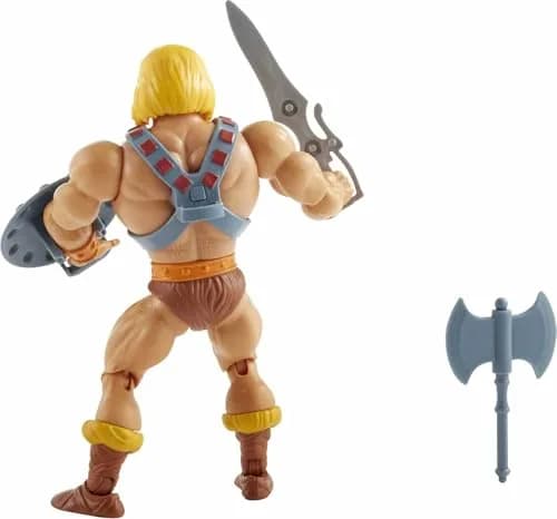 Masters of the Universe Origins He-Man 14cm (5.5-Inch) Action Figure | Retro Style with 16 Articulation Points thumbnail 4