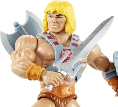 Masters of the Universe Origins He-Man 14cm (5.5-Inch) Action Figure | Retro Style with 16 Articulation Points thumbnail 3