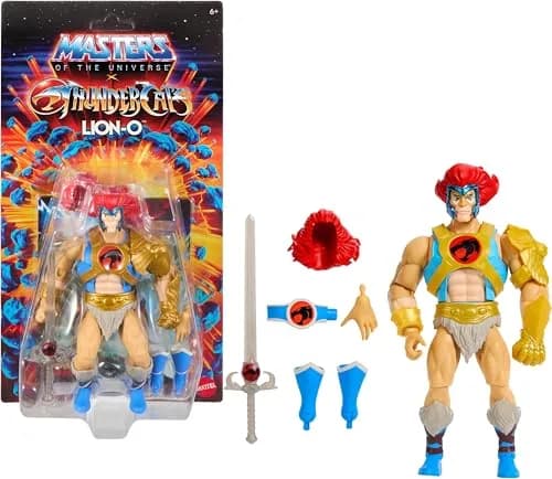 Masters of the Universe Lion-O Action Figure 5.5-inch | Nostalgic 80s Crossover Toy with Articulation & Collector Card thumbnail 1