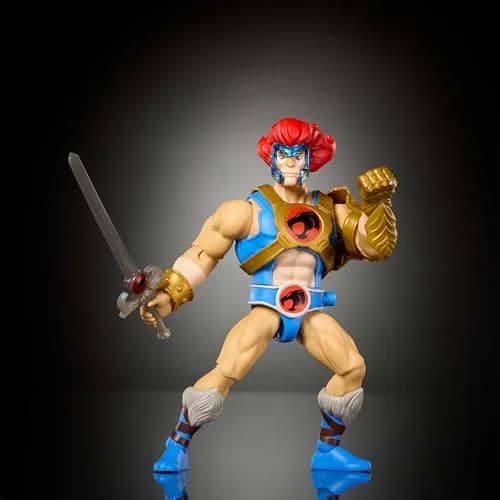 Masters of the Universe Lion-O Action Figure 5.5-inch | Nostalgic 80s Crossover Toy with Articulation & Collector Card thumbnail 4