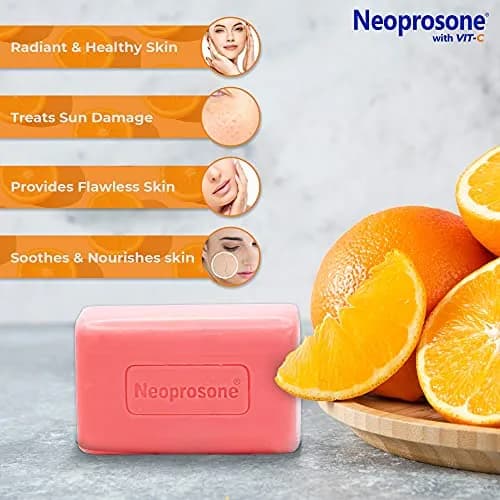 Neoprosone Skin Brightening Soap 200g | Exfoliating Bar with Vitamin C & Castor Oil for Spot Reduction thumbnail 3