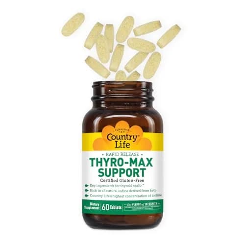 Country Life Thyro-Max Support - Kelp-Derived Iodine & L-Tyrosine | Supports Thyroid & Metabolism thumbnail 5