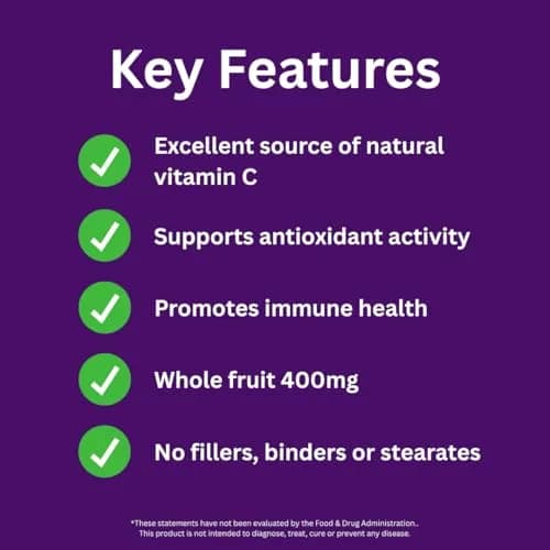 Paradise Herbs Organic Camu Camu Extract 400 mg | Rich in Vitamin C, Vegan, Gluten Free, 60 Capsules (Pack of 2) thumbnail 3