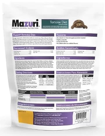Mazuri Tortoise Diet 20 Ounce (20 OZ) Bag (Pack of 2) | Complete Nutrition for Tropical & Forest Tortoises thumbnail 2