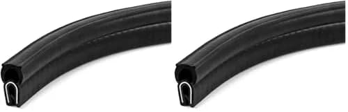 QWORK 20 Feet EPDM Rubber Trim Seal with Top Bulb | Fits Edge 1/16" to 1/8" (Pack of 2) thumbnail 1