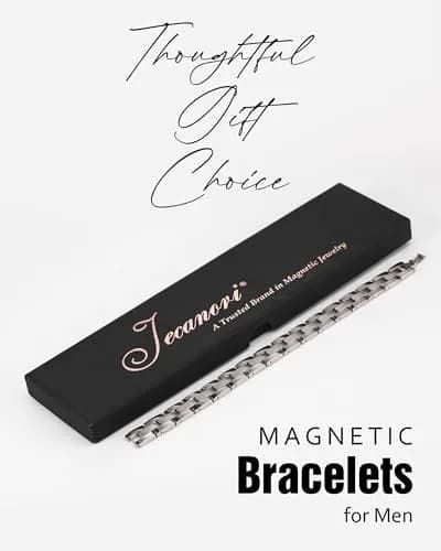 Jecanori Ultra Strength Magnetic Bracelet for Men, 25.5cm (10in) | Genuine Hematite & Neodymium Magnets thumbnail 7