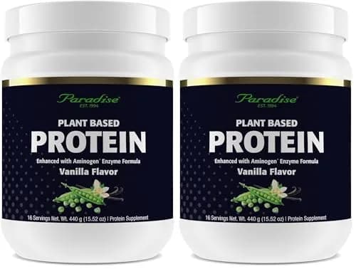 Paradise Herbs Organic Pea Protein Powder Vanilla 15.87 oz | Vegan, Gluten-Free, Non-GMO, Keto, Paleo thumbnail 1