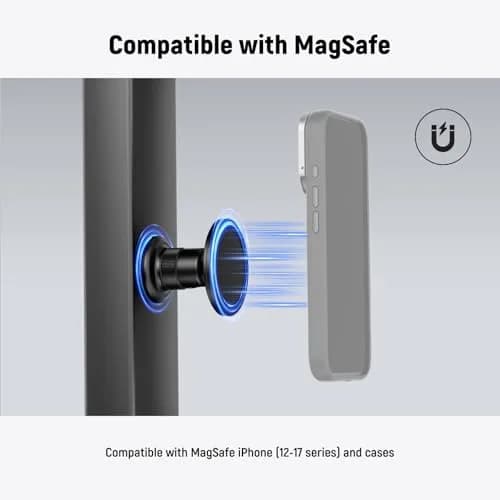 NEEWER Magnetic Phone Tripod Mount with Ball Head & 1/4" Thread | Silver, 79g (2.8oz) thumbnail 2