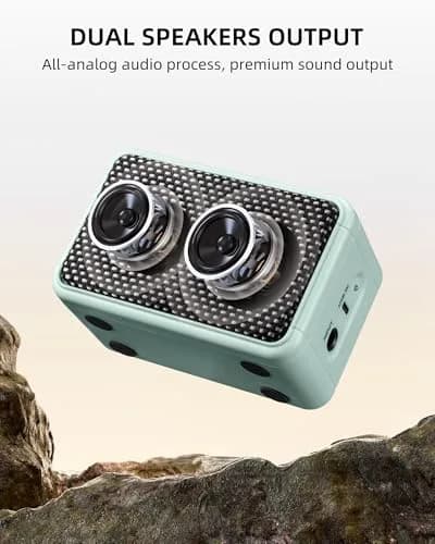 LEKATO Mini Guitar Amplifier, 5W Dual Speakers, Bluetooth, Rechargeable, 6H Playtime, Headphone Jack, Portable (Blue) thumbnail 7