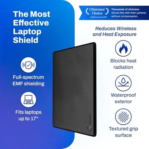 DefenderShield Laptop Pad for EMF Protection | Full Spectrum EMF Blocker for Up to 16” Laptops thumbnail 3