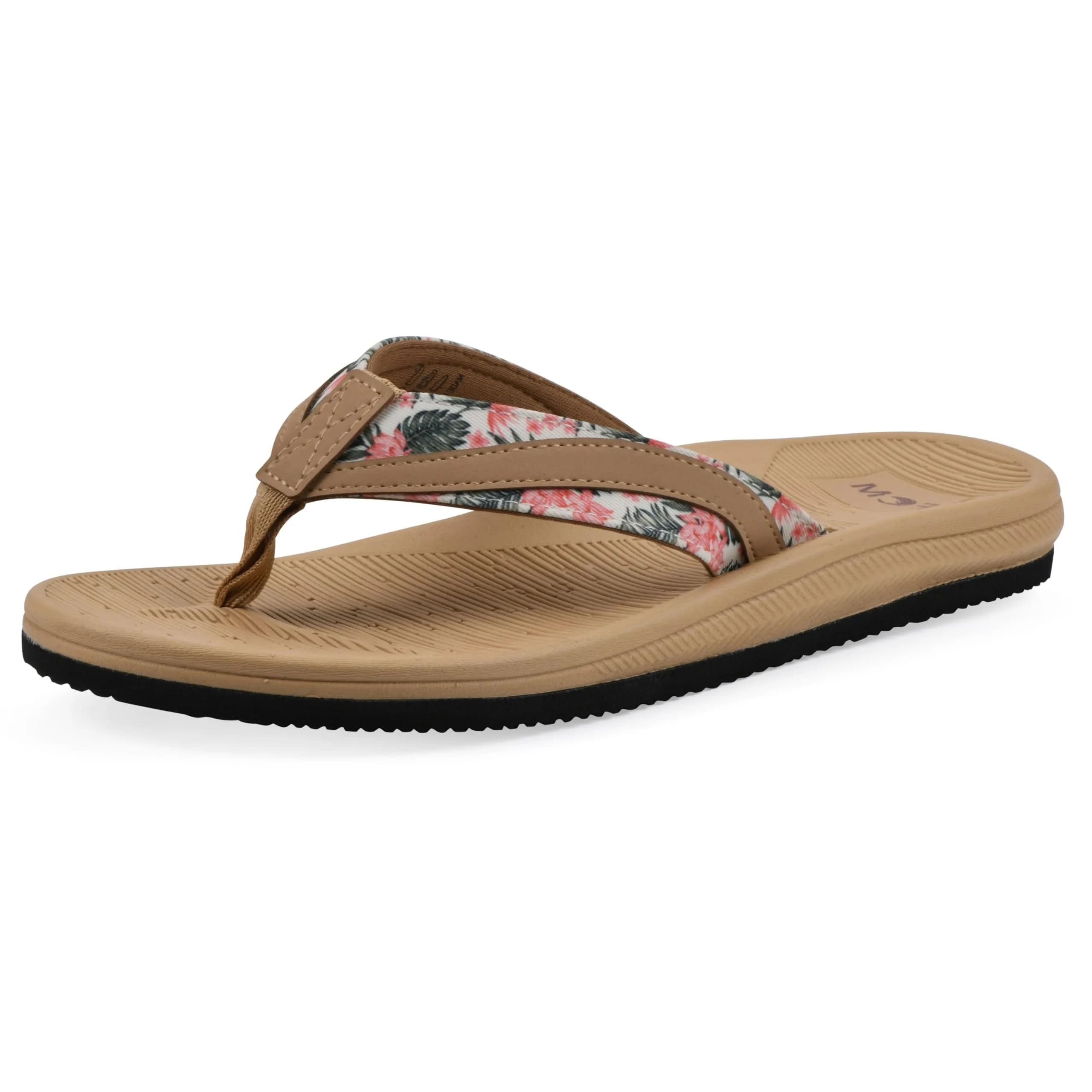 Island Surf Women's Aruba Flip-Flop Sandal, Tan Print, 9 M | Cloud-like Cushion & Arch Support — 8