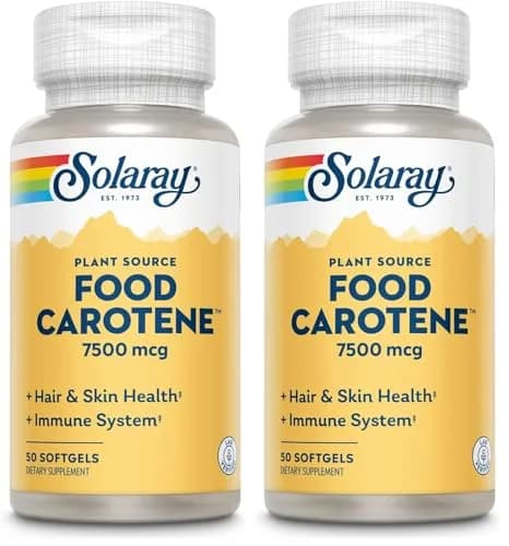 SOLARAY Food Carotene 50ct | Vitamin A Beta Carotene 25000IU for Skin & Eyes Support thumbnail 1