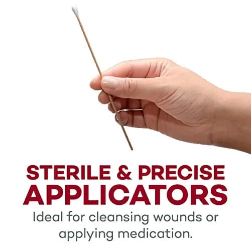 Dealmed 6" Sterile Cotton-Tipped Wood Applicators (15.24 cm) | 400 Count for Medication, Cleaning, Arts & Crafts thumbnail 3