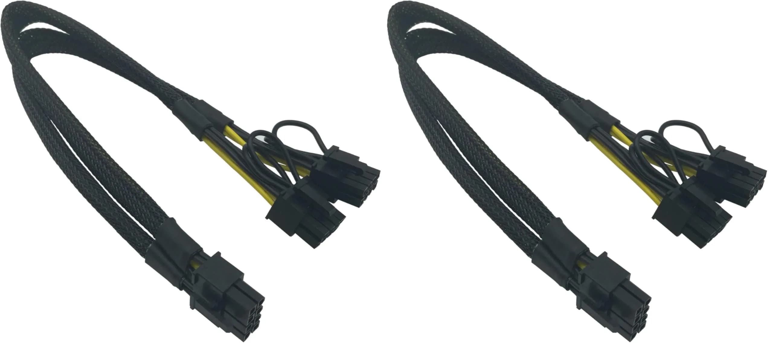 COMeap GPU Power Cable for Dell T3600 T3610 T5600 T5610 T5610 T7600 T7610 5810 T5810 T7810, 8 Pin PCIe to Dual 8 Pin(6+2) Male PCIe Power Adapter 13-inch(34cm) (Pack of 2)
