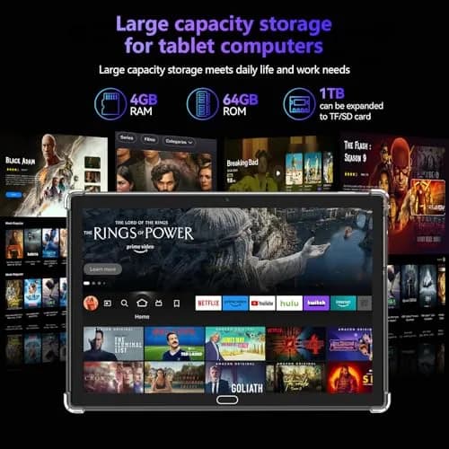 ANTEMPER 10.1 Inch Android Tablet 1280*800 IPS | Android 13, 6000mAh Battery, 8-Core, Wi-Fi & LTE, Black thumbnail 4
