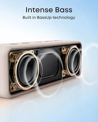 Anker Soundcore 2 Portable Bluetooth Speaker, Stereo Sound, IPX7 Waterproof, 24-Hour Playtime | Mocha Brown thumbnail 6