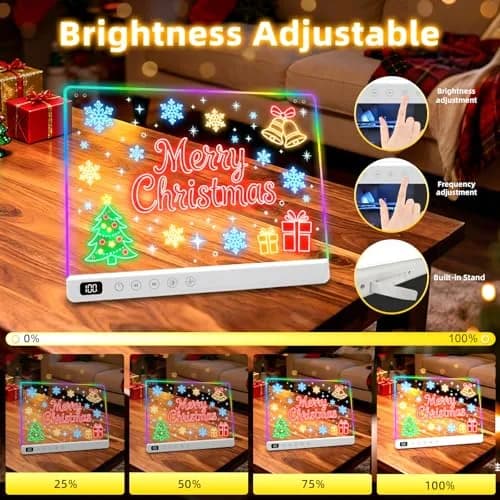 LUMIBOARD LED Drawing Board 35.3 cm (13.7 x 11 inches) | 8 Colors, 6 Modes, Rechargeable, Gift for Kids thumbnail 6