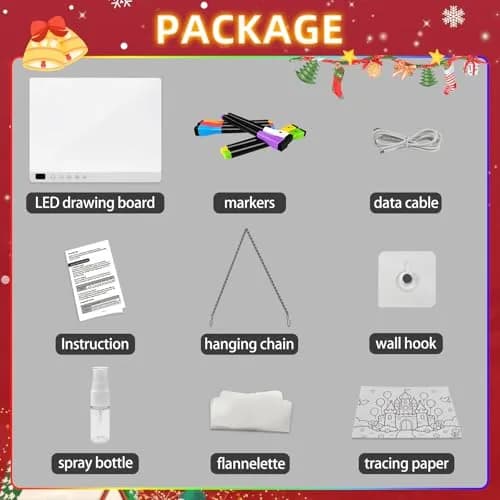 LUMIBOARD LED Drawing Board 35.3 cm (13.7 x 11 inches) | 8 Colors, 6 Modes, Rechargeable, Gift for Kids thumbnail 2