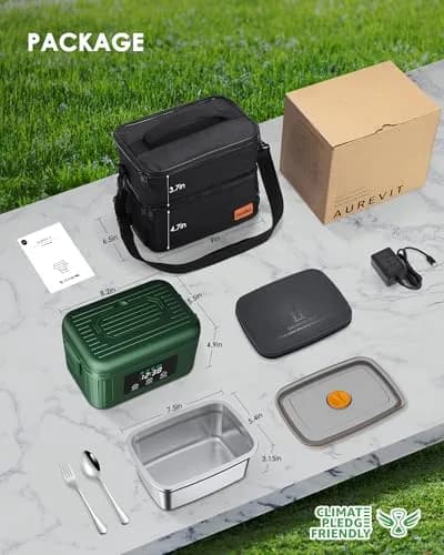 Aurevit Cordless Electric Lunch Box 1.4L | Auto Keep Warm & Fast Charging (100-120 chars) thumbnail 9