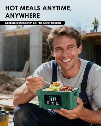 Aurevit Cordless Electric Lunch Box 1.4L | Auto Keep Warm & Fast Charging (100-120 chars) thumbnail 2