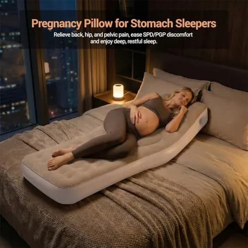YATAOQINGJIE Inflatable Pregnancy Belly Pillow 68.5in | Support for Stomach Sleepers thumbnail 6