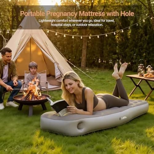 YATAOQINGJIE Inflatable Pregnancy Belly Pillow 68.5in | Support for Stomach Sleepers thumbnail 7