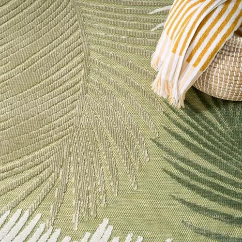 Nourison Suncoast Green 9' x 12' Area Rug | Easy Clean, Non Shedding, Tropical Style (9' x 12') thumbnail 5