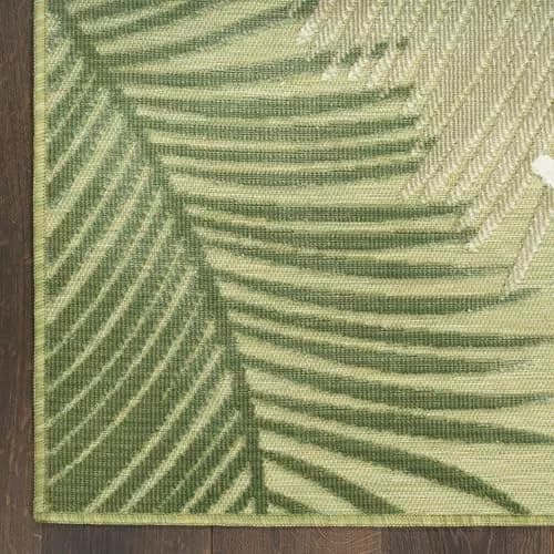 Nourison Suncoast Green 9' x 12' Area Rug | Easy Clean, Non Shedding, Tropical Style (9' x 12') thumbnail 7