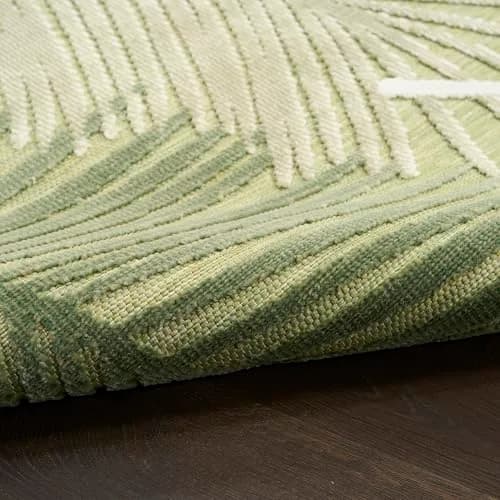 Nourison Suncoast Green 9' x 12' Area Rug | Easy Clean, Non Shedding, Tropical Style (9' x 12') thumbnail 9