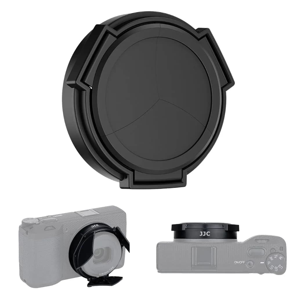 JJC Auto Open Close Lens Cap for Ricoh GR IV GRIV GR4 | No Vignetting, Lightweight, Anti Dust