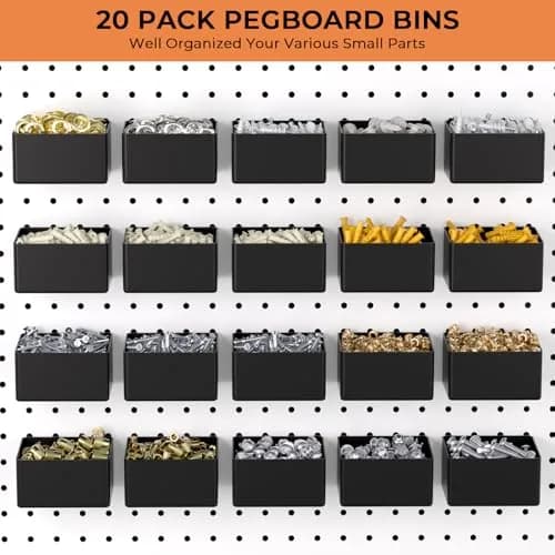 INCLY 320PCS Pegboard Accessories Organizer Kit with Peg Board Hooks & Bins, 2.52 kg (5.56 lb) | Garage & Workshop Storage Solution thumbnail 6