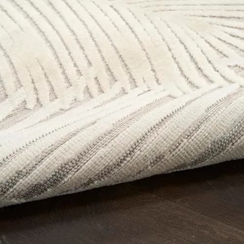 Nourison Suncoast Beige 7'10" x 9'10" Area Rug | Easy Clean, Non Shedding, Indoor/Outdoor (8' x 10') thumbnail 9