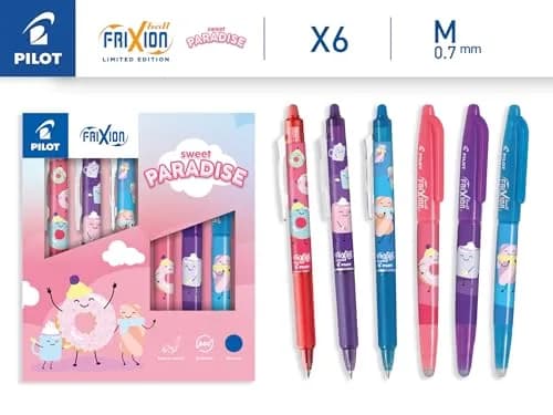 PILOT Frixion Ball Collector's Box 3 Frixion Ball + 3 FriXion Ball Clickers Erasable Pens, 0.7mm Tip (6 Pens Total) thumbnail 2