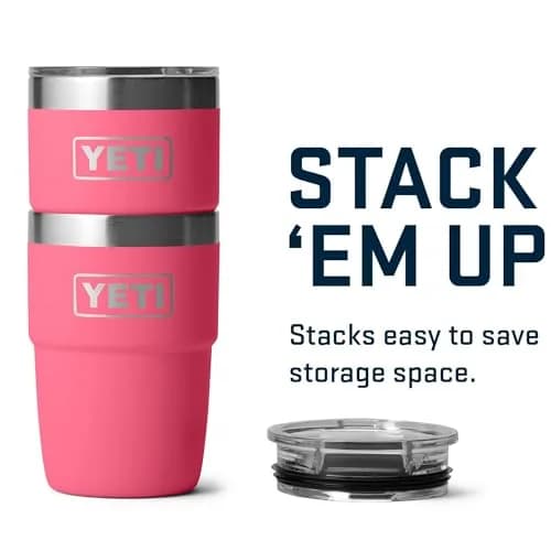 YETI Rambler 8 oz Insulated Coffee Mug with Lid | DuraSip Ceramic Lined Stackable Cup thumbnail 4