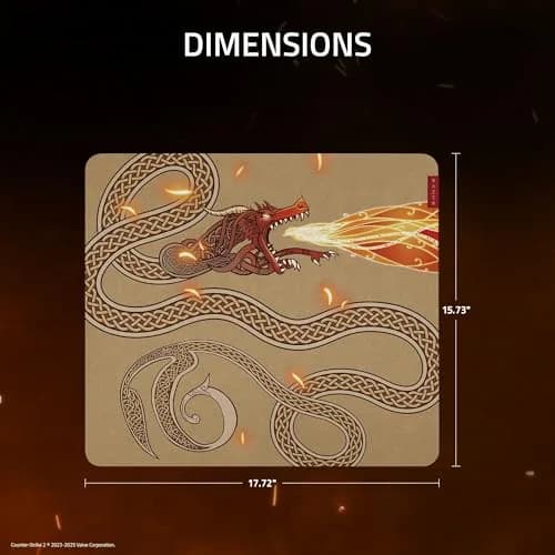 Razer Gigantus V2 Soft Gaming Mouse Pad (Large), Counter-Strike 2 Edition | Textured Micro-Weave Cloth Surface, High-Density Rubber Foam, Anti-Slip Base thumbnail 5
