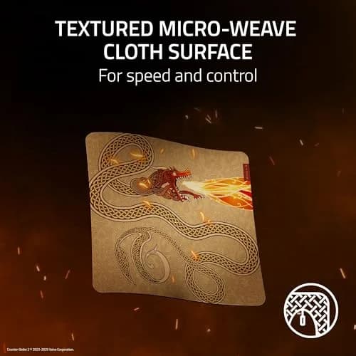 Razer Gigantus V2 Soft Gaming Mouse Pad (Large), Counter-Strike 2 Edition | Textured Micro-Weave Cloth Surface, High-Density Rubber Foam, Anti-Slip Base thumbnail 2