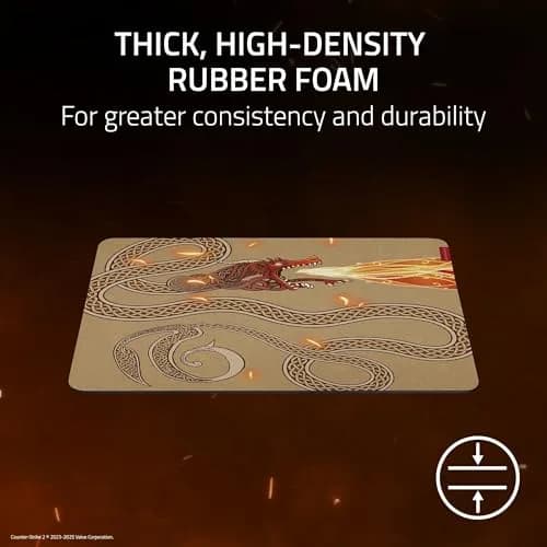 Razer Gigantus V2 Soft Gaming Mouse Pad (Large), Counter-Strike 2 Edition | Textured Micro-Weave Cloth Surface, High-Density Rubber Foam, Anti-Slip Base thumbnail 3