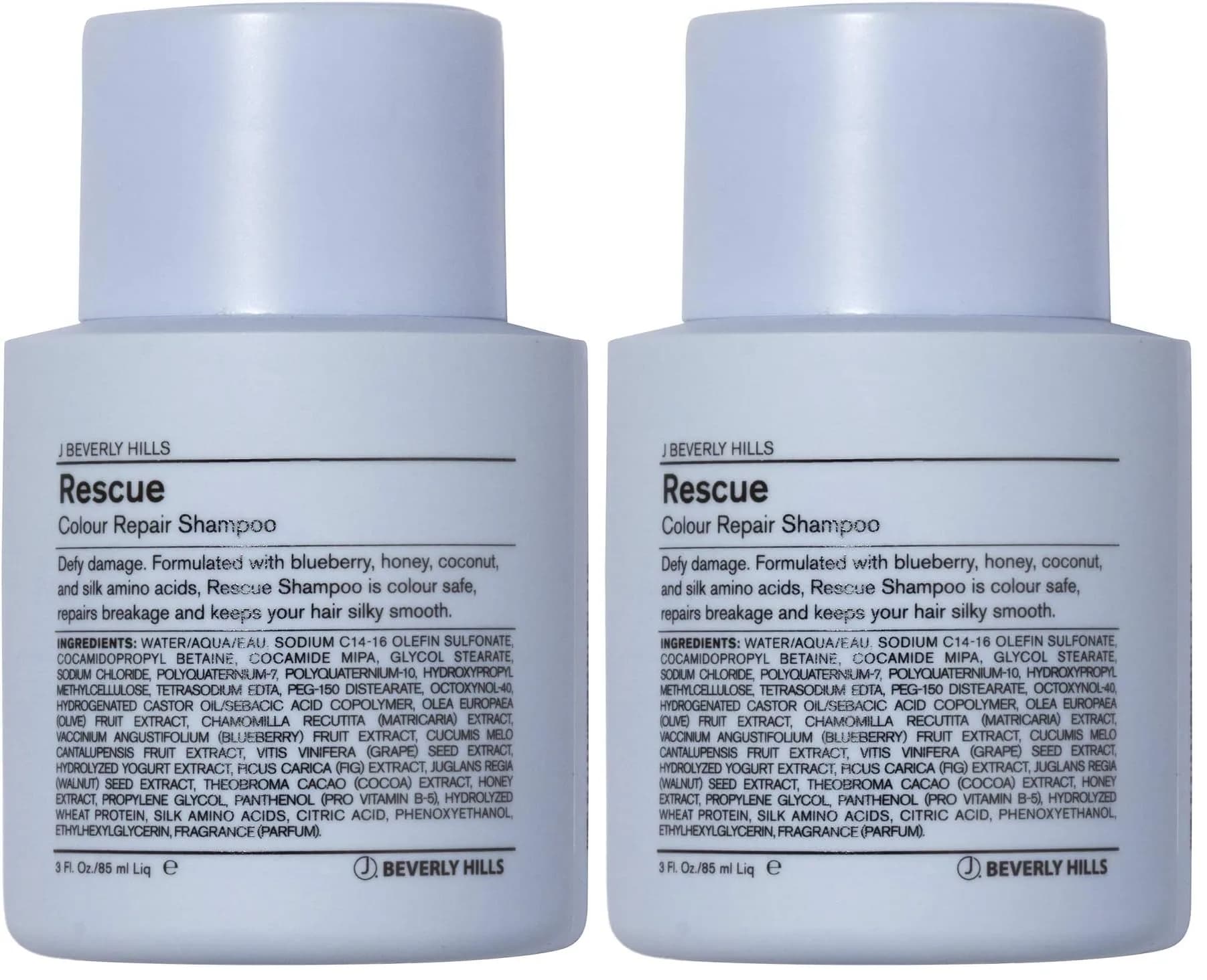 J Beverly Hills Blue Rescue Colour Repair Shampoo 3 oz | Sulfate-Free, Repairs Damage, Adds Shine — 3 Fl Oz