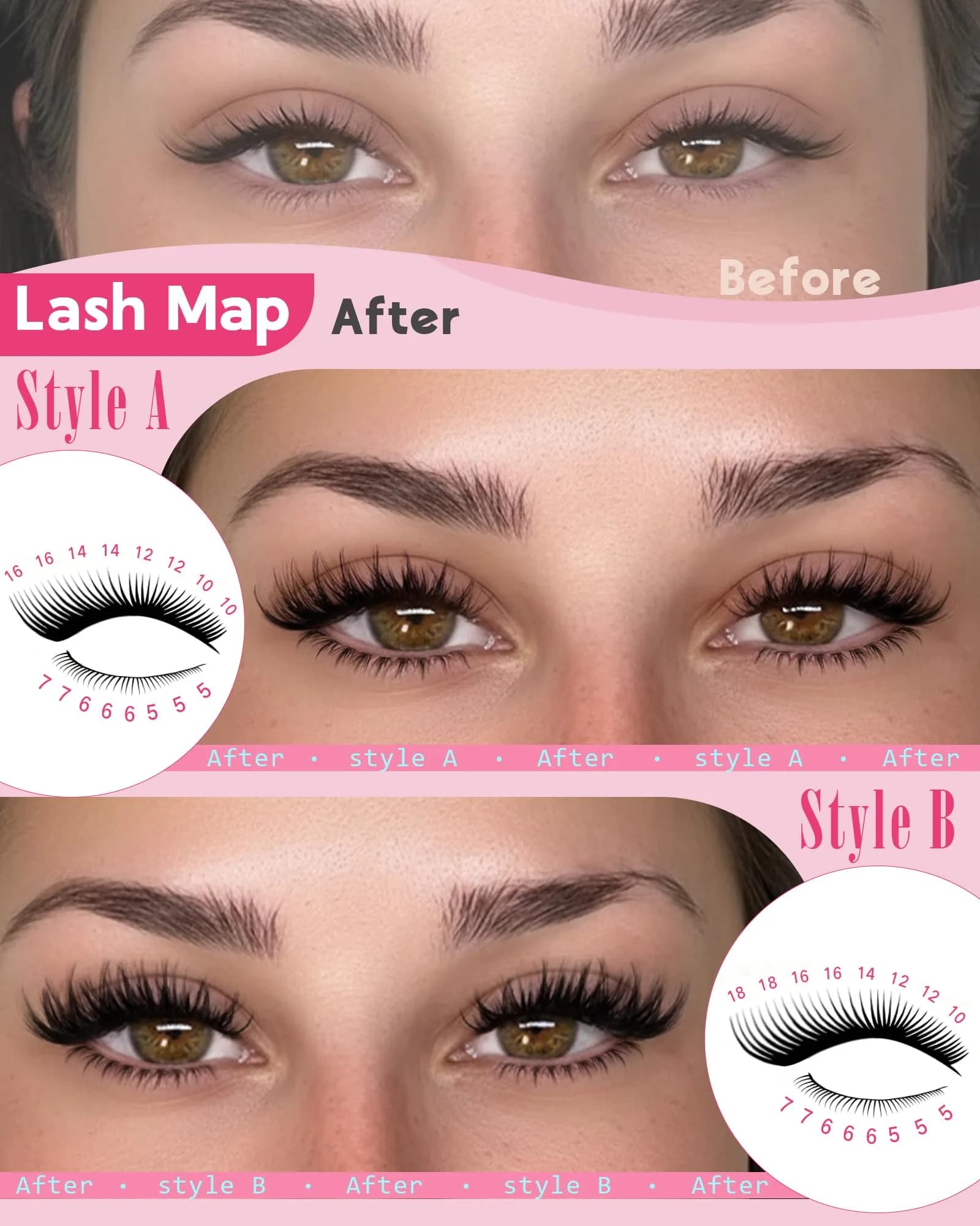 Goddvenus Natural False Eyelash Clusters Kit C Curl | 260 Count DIY Wispy - view 6