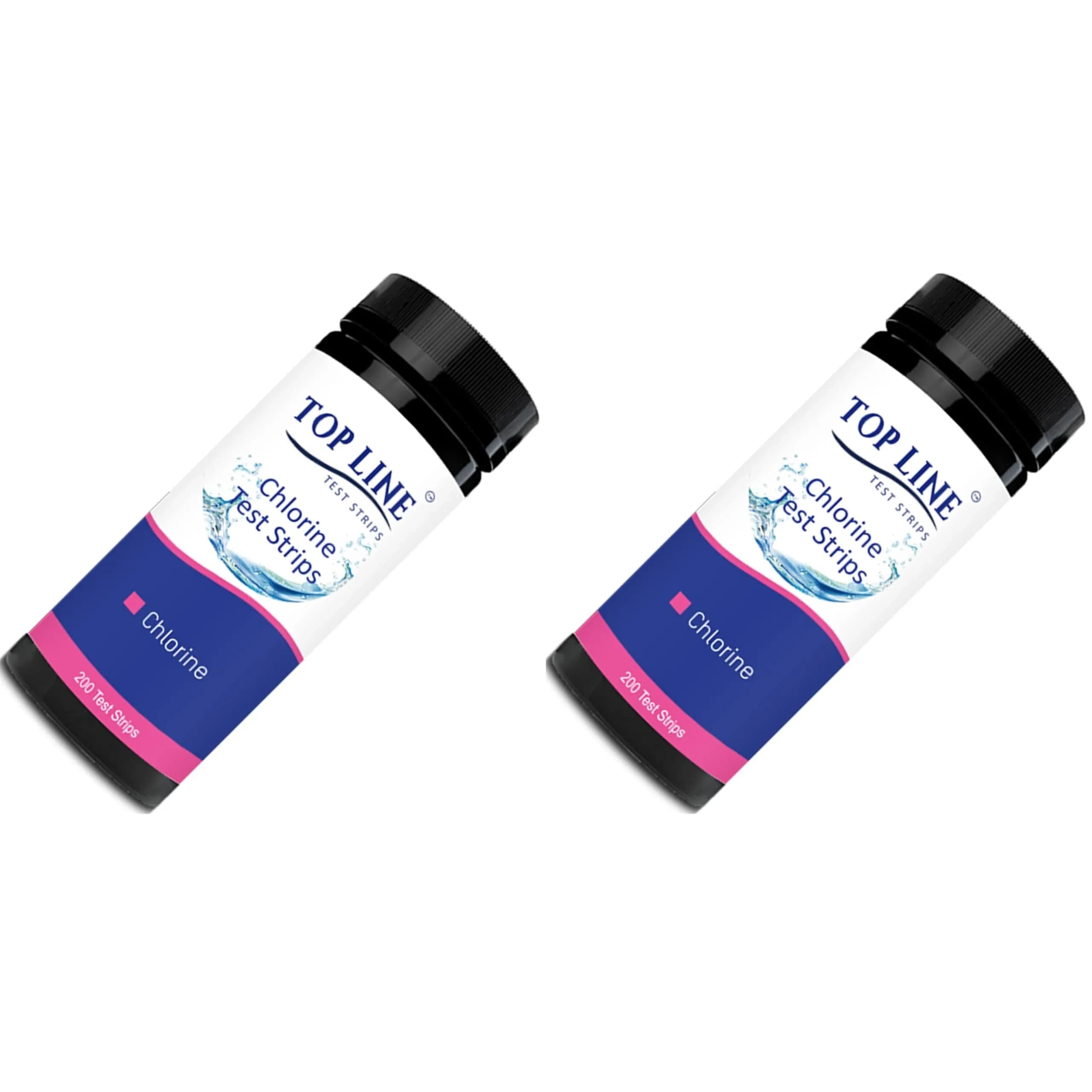 TOP LINE TEST STRIPS 200 Chlorine Test Strips for Food Service 0-500 ppm (Pack of 2) - main product image
