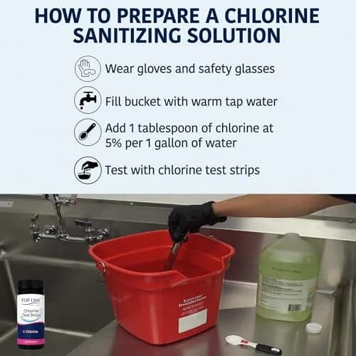 TOP LINE TEST STRIPS 200 Chlorine Test Strips for Food Service 0-500 ppm (Pack of 2) thumbnail 8