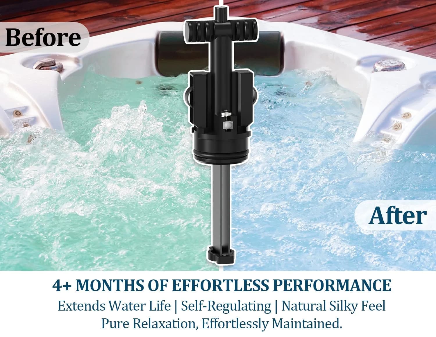Virellionixis Salt Water Chlorination System Cartridge Replacement for Spas & Hot Tubs 2.9 in (7.37 cm) | Gentle, Soft Fresh Water for Dry Eyes & Itchy Skin - view 5