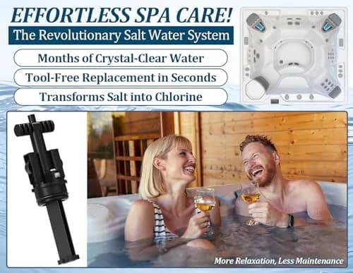 Virellionixis Salt Water Chlorination System Cartridge Replacement for Spas & Hot Tubs 2.9 in (7.37 cm) | Gentle, Soft Fresh Water for Dry Eyes & Itchy Skin thumbnail 7